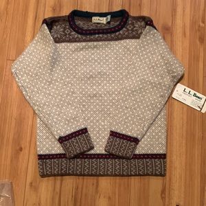 Vintage LL Bean Sweater Pure Wool Needs Repair 1980s LLBean Small S Women